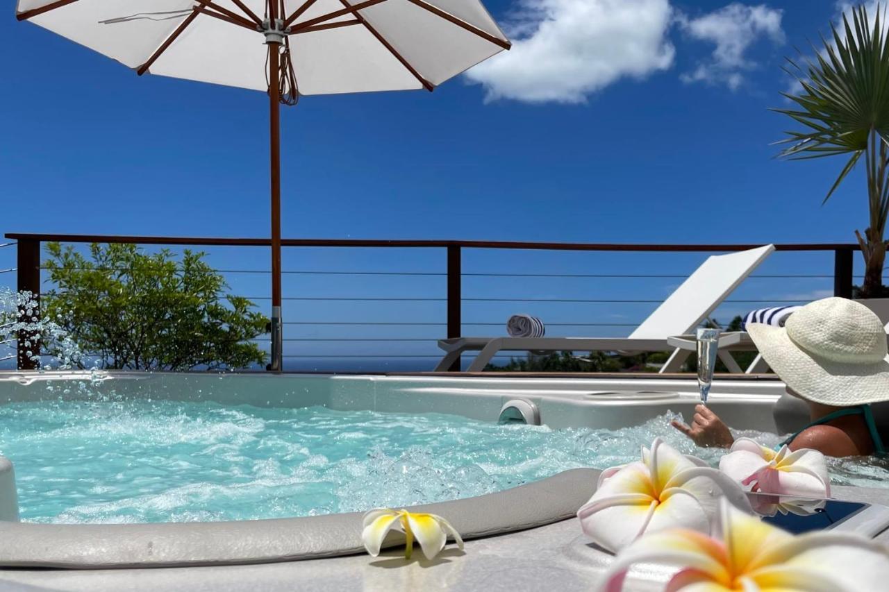 Villa Manuiti, Balinese Luxury Home - Private Swim Spa, Ocean View - Ofyr Bbq - Koi Pond 푸나우이아 외부 사진